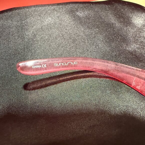 Vintage Suncloud Runway Pink White Frame Sunglasses - Picture 5 of 12